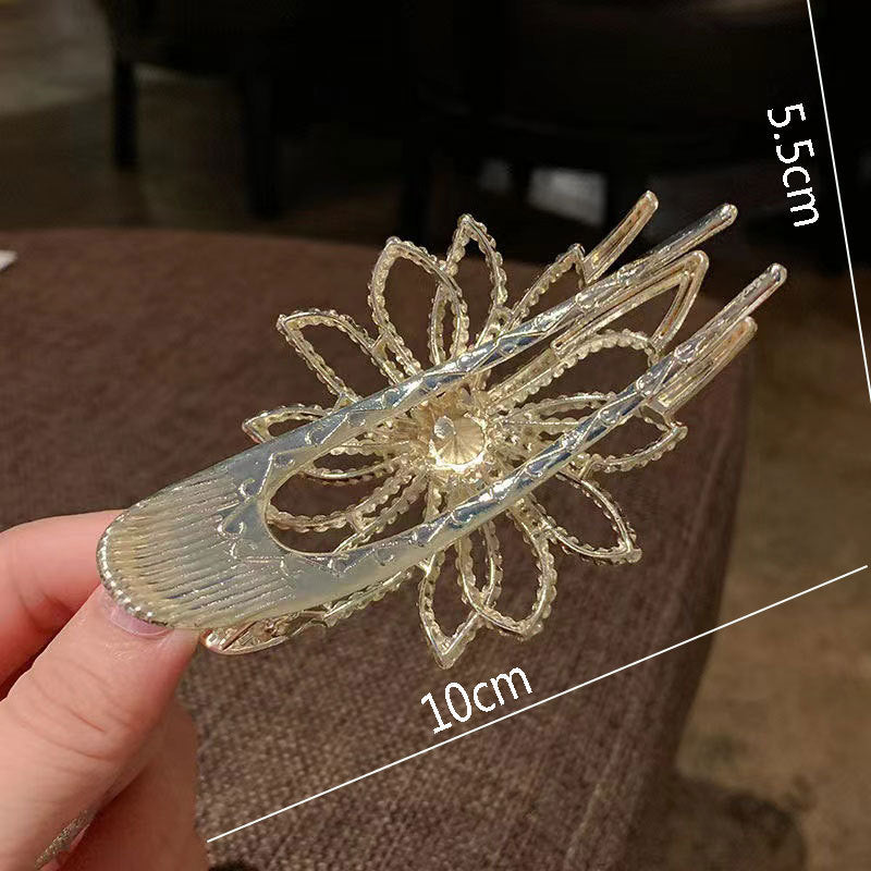Flowers Clip Hair Claw Bow Ponytail Clip
