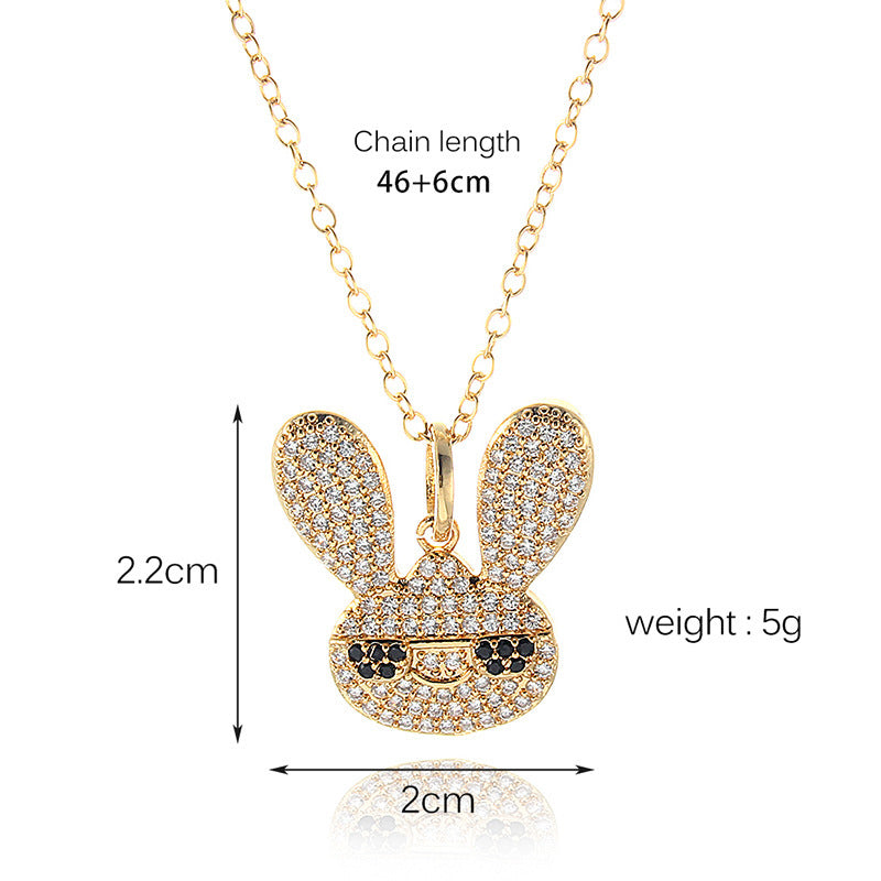 Diamond Bunny Pendant & Necklace