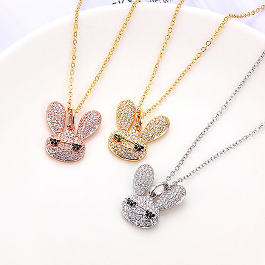 Diamond Bunny Pendant & Necklace
