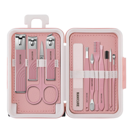12 PCs Portable Travel Case Nail Scissors Set